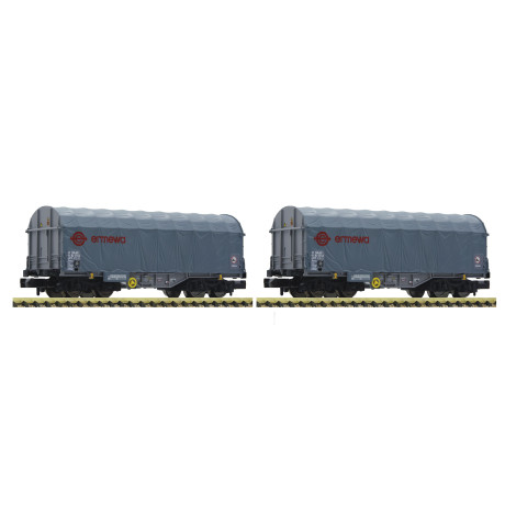 837927 Fleischmann Set van 2 Nederlandse huifwagens ermewa