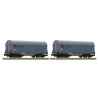 837927 Fleischmann Set van 2 Nederlandse huifwagens ermewa