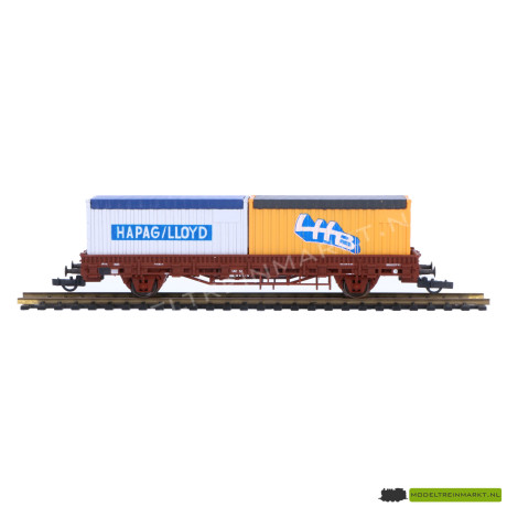 4399D Roco Rongenwagen NS beladen met 20 foot containers Hapag