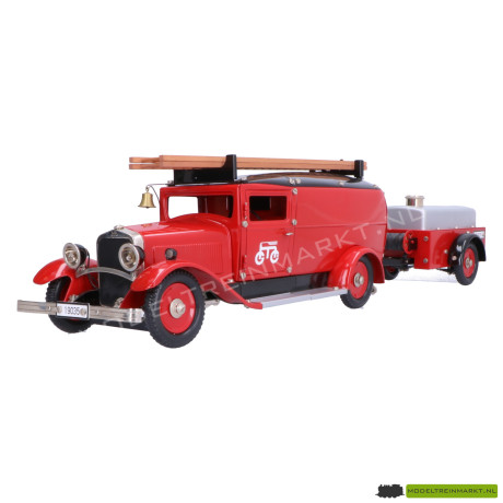 19035 Märklin Metall brandweerauto met houten ladder en aanhanger