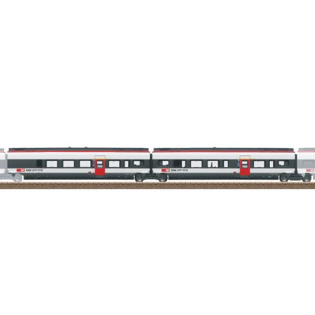 23283 Trix Set uitbreidingsrijtuigen 3 voor RABe 501 Giruno