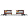 18490 Minitrix Containerdraagwagen HUPAC Sgns &#39;Bertschi&#39;