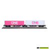 47814 Märklin Dubbele containerwagen type Sggrss 80
