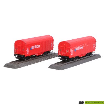 58024 Set van 2 Piko zeilwandwagen Shimmns NS Railion Wisselstroom