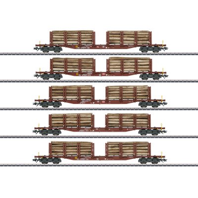 47154 Märklin Set rongenwagons voor hout-transport DB AG