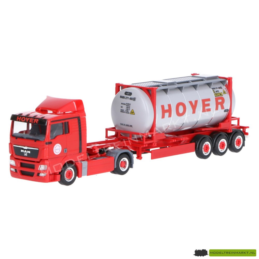 153935 Herpa MAN TGX XL 20ft. Tankcontainer-Sattelzug "Hoyer"