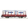 6600152 Roco Rongenwagen met containers &#39;KNSM&#39; NS