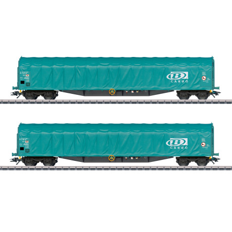 47164 Märklin Set Schuifwandwagens met zeildoek NMBS