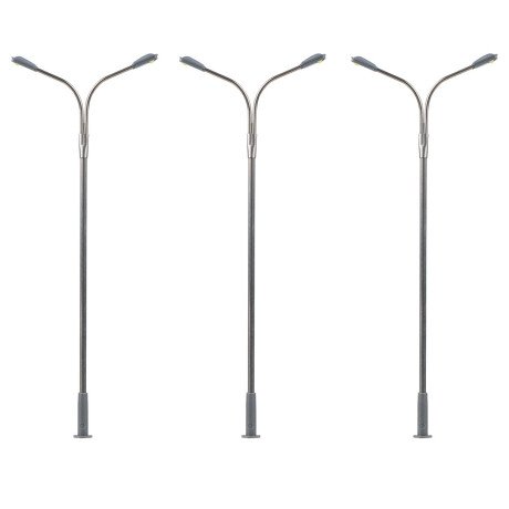 180101 Faller Dubbele straatlantaarn LED 3 stuks