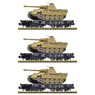 845606 Fleischmann Set zwaarlastwagens beladen met tank, DRG