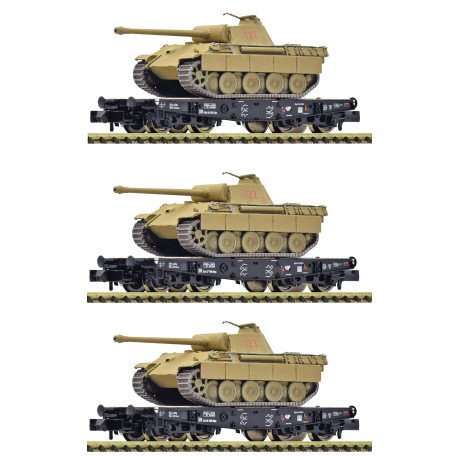 845606 Fleischmann Set zwaarlastwagens beladen met tank, DRG