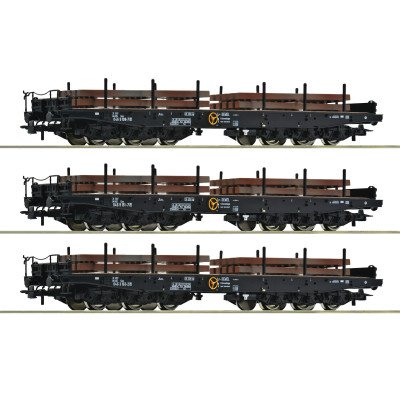 6600263 Roco Set Zwarlastwagens met belading, NS