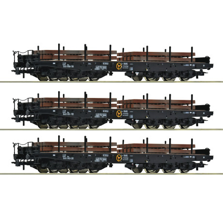 6600263 Roco Set Zwarlastwagens met belading, NS