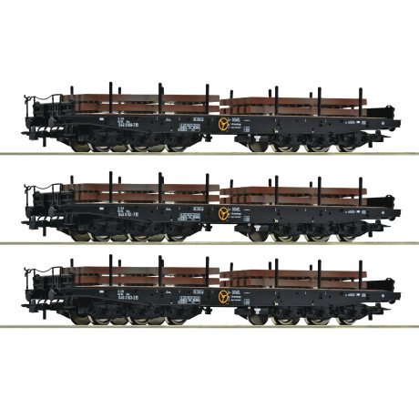 6600263 Roco Set Zwarlastwagens met belading, NS