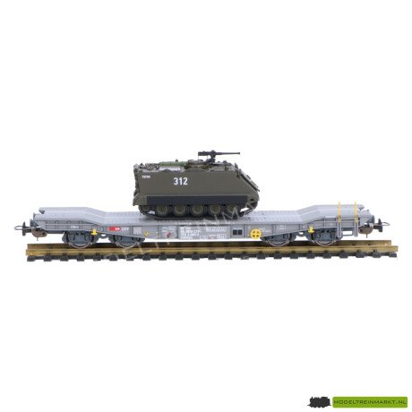 96280 Piko zwaartransportwagen Slmmps met M113-pantserpersoneelsvoertuig SBB-CFF