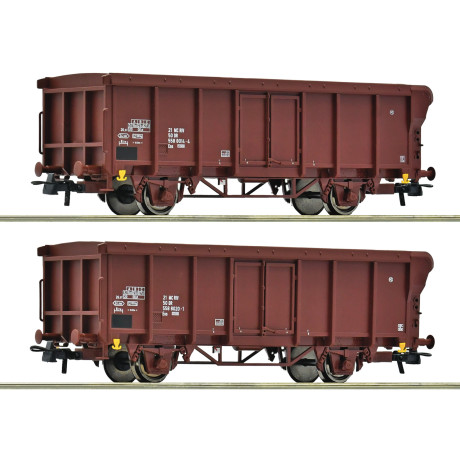 6600280 Roco Set Eos open goederenwagens DR