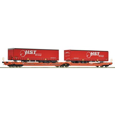 6600260 Roco Doppeltaschen-Gelenkwagen T3000e, Wascosa