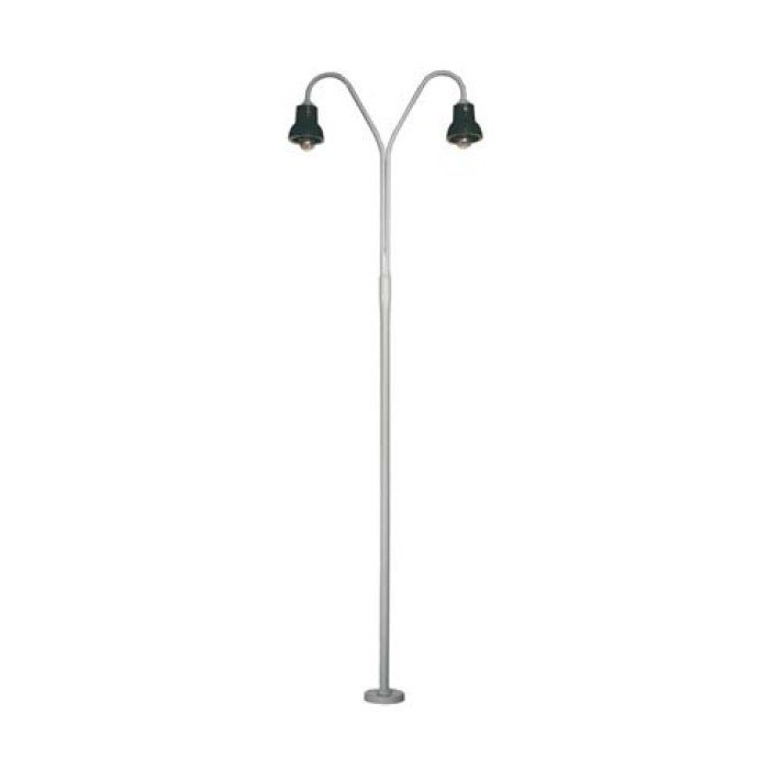 119062 Dubbele straatlantaarn grijs